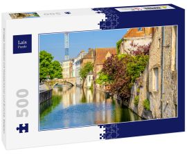 Lais Puzzle - Brügge Stadtbild mit Wasserkanal und Brücke, Belgien - 500 Teile