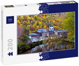 Lais Puzzle - Blick auf den Fluss Vesdre und die Kirche Saint Francois Xavier in der belgischen Stadt Chaudfontaine, Wallonien - 200 Teile