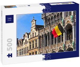 Lais Puzzle - Belgische Flagge auf dem Grand Place Broodhuis in Brüssel - 500 Teile