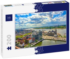 Lais Puzzle - Eine Luftaufnahme des Hafens und der Docks in Antwerpen, Belgien - 200 Teile