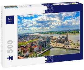 Lais Puzzle - Eine Luftaufnahme des Hafens und der Docks in Antwerpen, Belgien - 500 Teile