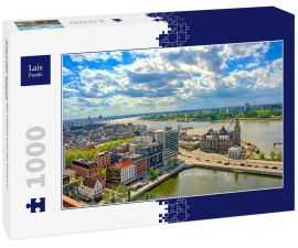 Lais Puzzle - Eine Luftaufnahme des Hafens und der Docks in Antwerpen, Belgien - 1.000 Teile