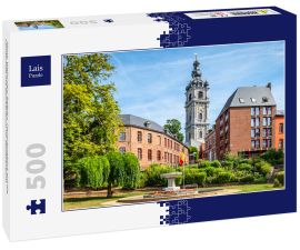 Lais Puzzle - Mons, Wallonien, Belgien. Panoramablick auf die Landschaft mit Glockenturm im Stadtzentrum - 500 Teile