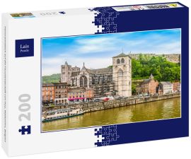 Lais Puzzle - Panoramablick auf die Flusslandschaft von Huy, Wallonien, Belgien - 200 Teile