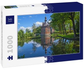 Lais Puzzle - Spiegelung des Schlosses Ooidonk an einem Sommertag in der Region des Flusses Leie in der Nähe von Gent (Ghent auf Englisch), Belgien - 1.000 Teile