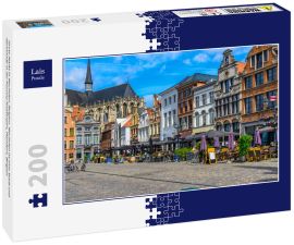Lais Puzzle - Grote Markt in Mechelen, Belgien. Mechelen ist eine Stadt und Gemeinde in der Provinz Antwerpen, Flandern, Belgien - 200 Teile