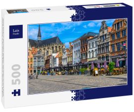 Lais Puzzle - Grote Markt in Mechelen, Belgien. Mechelen ist eine Stadt und Gemeinde in der Provinz Antwerpen, Flandern, Belgien - 500 Teile