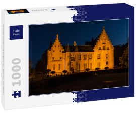 Lais Puzzle - Schloss Cortewalle in Beveren, Belgien, bei Nacht - 1.000 Teile