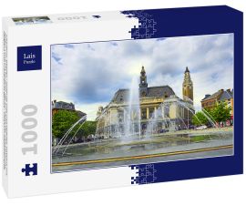 Lais Puzzle - Charleroi, Belgien - Hotel de Ville und Belfried. Rathaus mit einem Turm in Charleroi, der zur Reihe der Glockentürme Belgiens und Frankreichs gehört - UNESCO-Weltkulturerbe - 1.000 Teile
