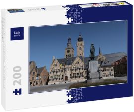 Lais Puzzle - Belfried des Rathauses und Sint-Niklaas-Kirche in Diksmuide Westflandern Belgien - 200 Teile