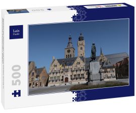 Lais Puzzle - Belfried des Rathauses und Sint-Niklaas-Kirche in Diksmuide Westflandern Belgien - 500 Teile