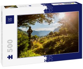 Lais Puzzle - Altes keltisches Kreuz in Glendalough, Wicklow-Gebirge, Irland, Irland - 500 Teile