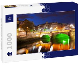 Lais Puzzle - Dublin bei Nacht, unten am Fluss Liffey - 1.000 Teile