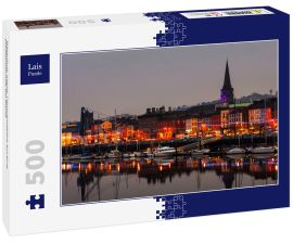 Lais Puzzle - Waterford, Irland. Panoramablick auf eine Stadtlandschaft bei Nacht - 500 Teile