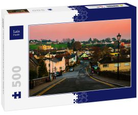 Lais Puzzle - Cashel, Irland. Luftaufnahme einer kleinen Stadt am Abend - 500 Teile