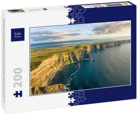 Lais Puzzle - Luftaufnahme aus der Vogelperspektive von den weltberühmten Cliffs of Moher in der Grafschaft Clare, Irland. Scenic Irish ländlichen Landschaft Natur entlang der wilden atlantischen Weg - 200 Teile