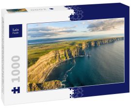 Lais Puzzle - Luftaufnahme aus der Vogelperspektive von den weltberühmten Cliffs of Moher in der Grafschaft Clare, Irland. Scenic Irish ländlichen Landschaft Natur entlang der wilden atlantischen Weg - 1.000 Teile