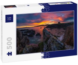 Lais Puzzle - Landschaft der Grafschaft Donegal in Irland am Morgen mit der Burg - 500 Teile