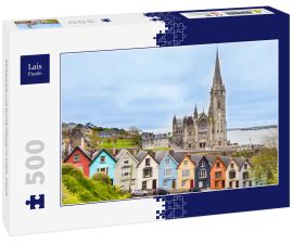 Lais Puzzle - Kathedrale und bunte Häuser in Cobh, Irland - 500 Teile