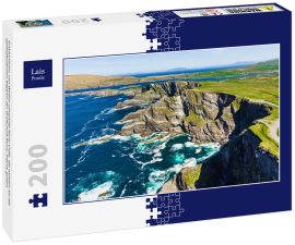 Lais Puzzle - Erstaunliche, von Wellen umspülte Kerry Cliffs, die weithin als die spektakulärsten Klippen der Grafschaft Kerry, Irland, gelten - 200 Teile