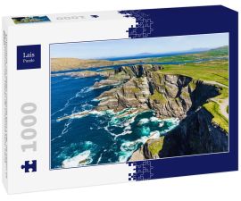 Lais Puzzle - Erstaunliche, von Wellen umspülte Kerry Cliffs, die weithin als die spektakulärsten Klippen der Grafschaft Kerry, Irland, gelten - 1.000 Teile