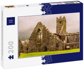Lais Puzzle - Landschaften in Irland. Ruinen des Klosters Ross Errilly in der Grafschaft Galway. Nationales Monument und best erhaltenes Kloster - 200 Teile