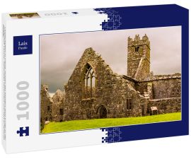 Lais Puzzle - Landschaften in Irland. Ruinen des Klosters Ross Errilly in der Grafschaft Galway. Nationales Monument und best erhaltenes Kloster - 1.000 Teile