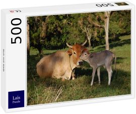 Lais Puzzle - Kuh mit Kalb - 500 Teile